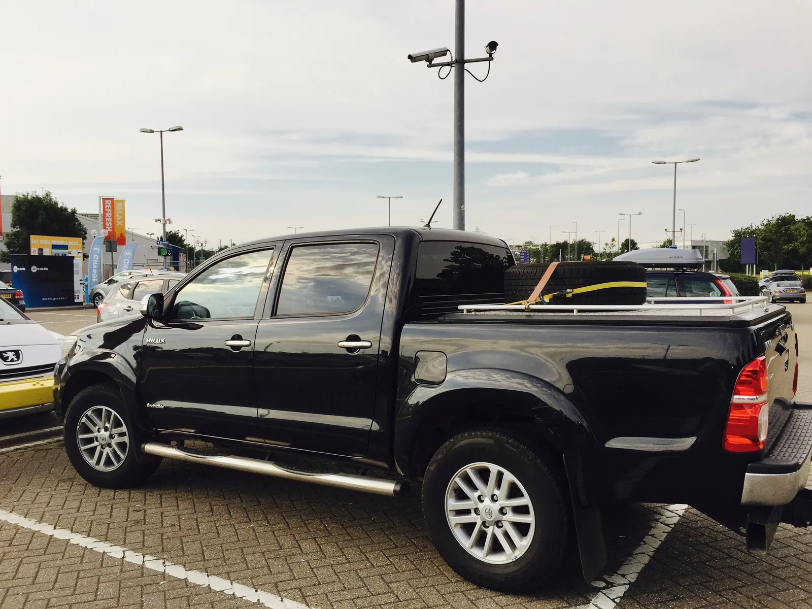 United Kingdom · Hilux loaded up at the Eurotunnel terminal, Folkestone
